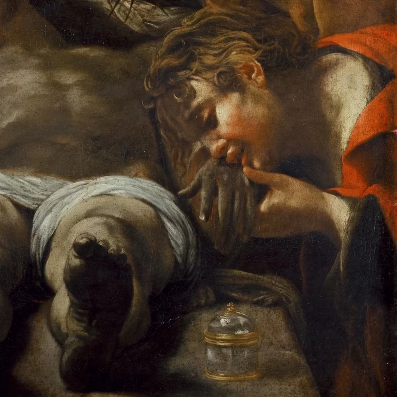 Orazio Borgianni - Compianto sul Cristo morto, Galleria Spada, Roma, dettaglio